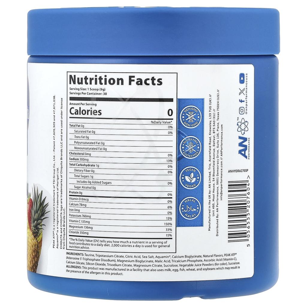 Hydration, Pineapple Strawberry, 270G(9.5Oz)