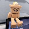 1/2/3Pcs Shaking Wooden Man Figurine Handmade Shaking Feet Wooden Doll Car Dashboard Desktop Decoration Ornament