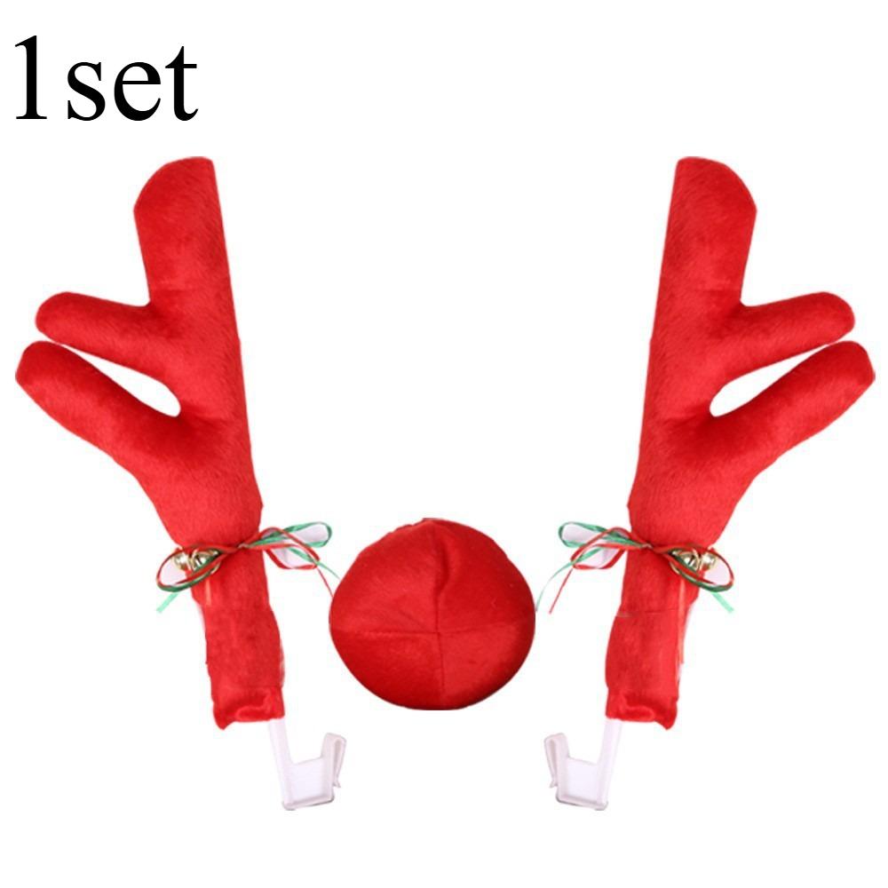 1 комплект Рождественские украшения для автомобиля Рога, Милые мультяшные рога для рождественской машины, Доступны украшения для кузова