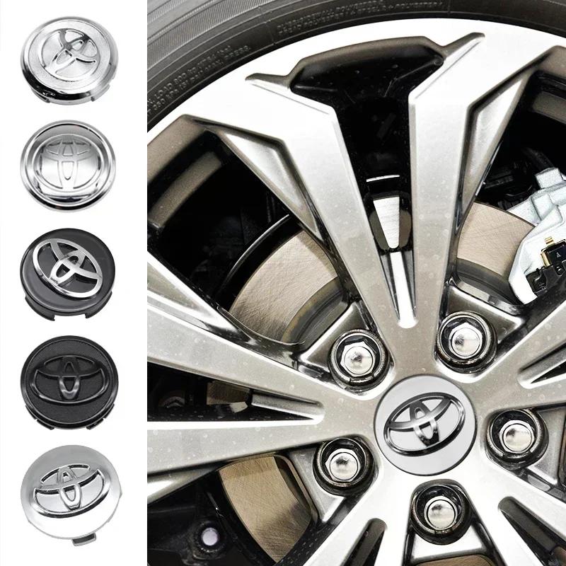 vdcp6 4pcs 57mm/62mm Car Tyre Wheel Center Hub Cap Badge Logo Rim Emblem For Toyota Corolla Camry Yaris CHR Rav4 Auris Verso Avalon
