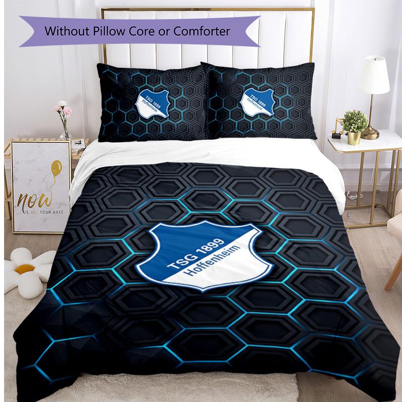 TSG Hoffenheim FC Printed 3PCS Bedding Set Breathable Duvet Cover with Pillowcases Decorative Bed Linen for Bedroom Home