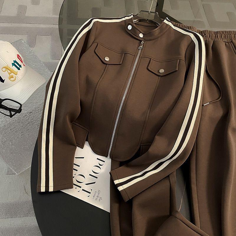 Womens Early Tracksuit Set Long Sleeve Sweatshirt Wide Leg Pants Casual Two-Piece