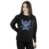 Disney Womens/Ladies Lilo And Stitch Ohana Blue Glitch Sweatshirt
