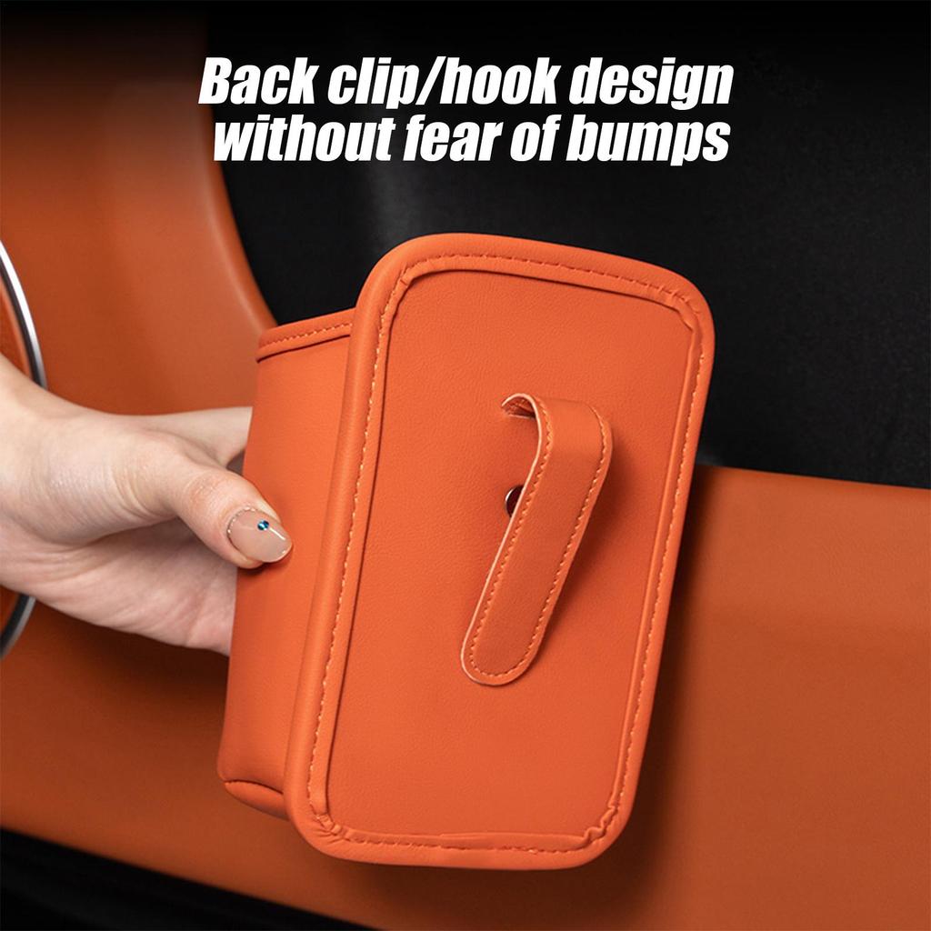 Подстаканники для автомобильного сиденья PU Задний карман для хранения стаканов Ударопрочный Защищенный от проливания Многофункциональный Автомобильный органайзер Для зонта Телефона