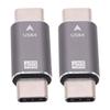 2Pcs USB C Male to Male Adapter 8K 40Gbps 100W Fast Charging Alloy Compact Mini USB C Adapter Connector for PCs
