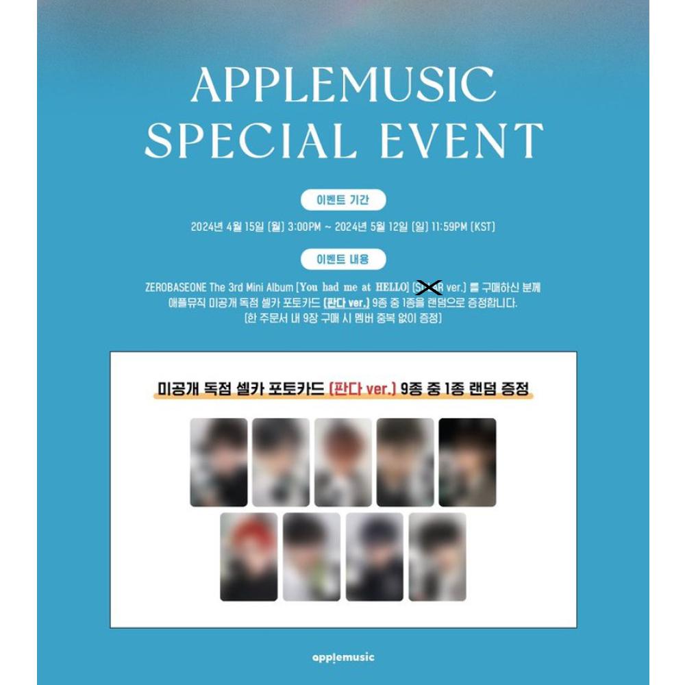 ZEROBASEONE You Had Me At HELLO (Incl. POB)