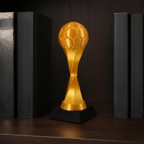 3D Printed Football Trophy Ornament, Mini Desk Display Model, Football Sports Figurine for Fan Souvenir Game Prize Collectible Gift