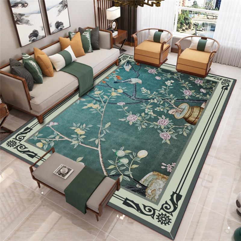 New Chinese Style Carpet Antique Decoration Living Room Coffee Table Sofa Bedside Rug Room Home Floor Mat Bathroom Anti Slip Pad