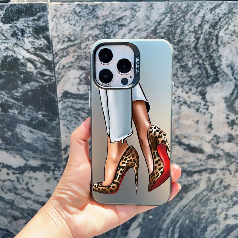Крутая Девушка Женский Кофе Чехол для Телефона Для iPhone 15 14 Plus Pro Max 17 16 13 Mini 12 11 Pro Max Узор Ударопрочный Лазерные Чехлы