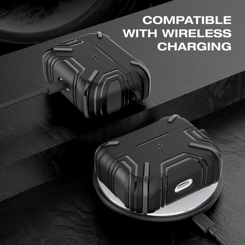 For Apple AirPods 3 Charging Case Cover Bluetooth-compatible Earbuds Protector Shockproof TPU Cover with Buckle