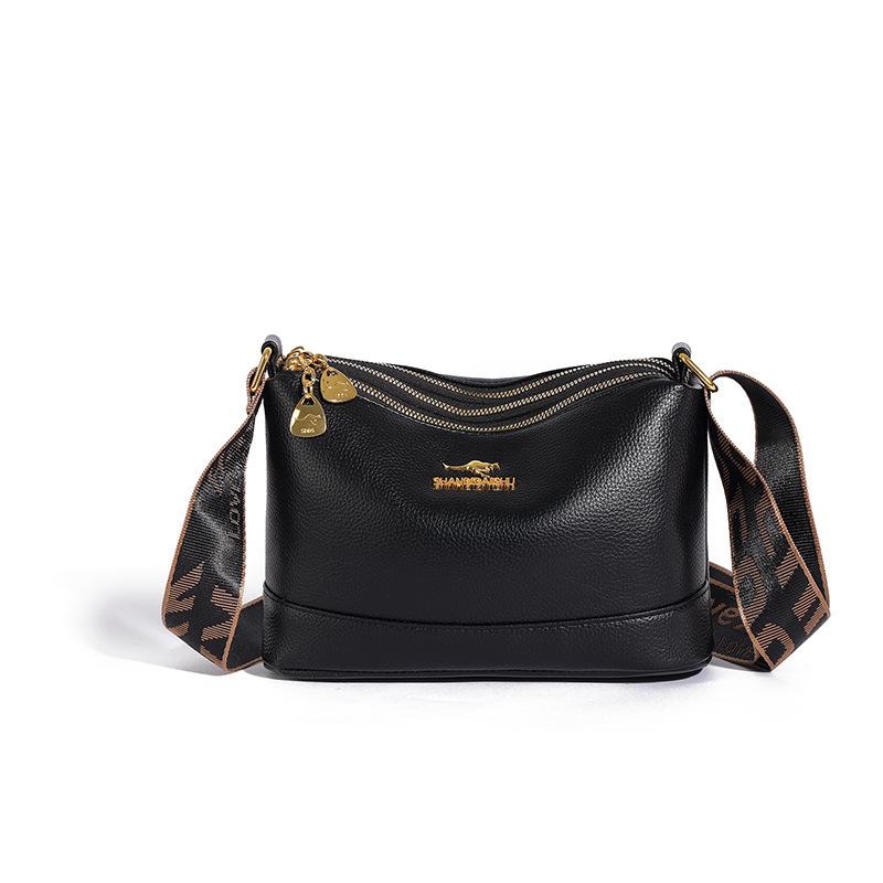 Новая женская сумка из мягкой кожи, высококлассная сумка через плечо, женская сумка-мидл для мамы большой вместимости, простая и универсальная сумка-мессенджер