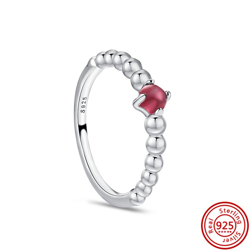 Original 925 Sterling Silver Ring Love Heart Pave CZ Crystal Stackable Rings for Women Wedding Engagement Birthday Gift Jewelry