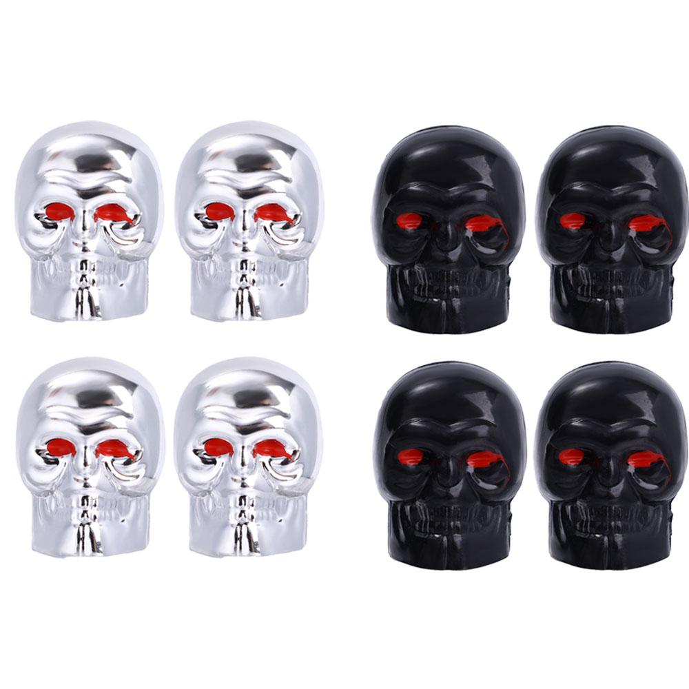 Крышка клапана автомобиля в виде черепа, колеса мотоцикла, шины, антикоррозийный медный сердечник, декоративная крышка штока клапана Шредера