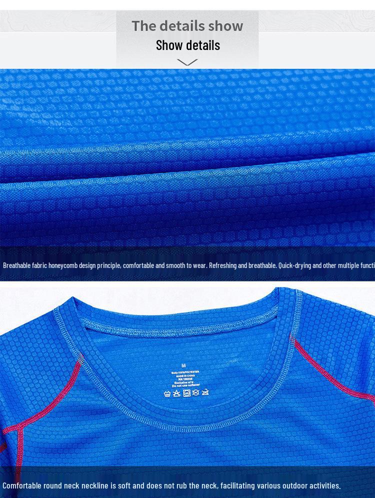 Women's Ice Silk Quick-Dry Summer T-Shirt - Moisture-Wicking, Round Neck, Short Sleeve - Ideal for Running or Fitness