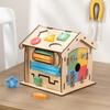 Children's Busy House Wooden Wooden Montessori Baby Science And Education Early Education Handmade Assembled Toys