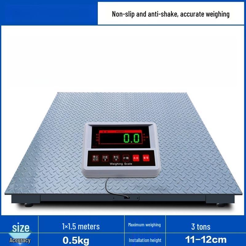 Industrial Electronic Floor Scale with Fence