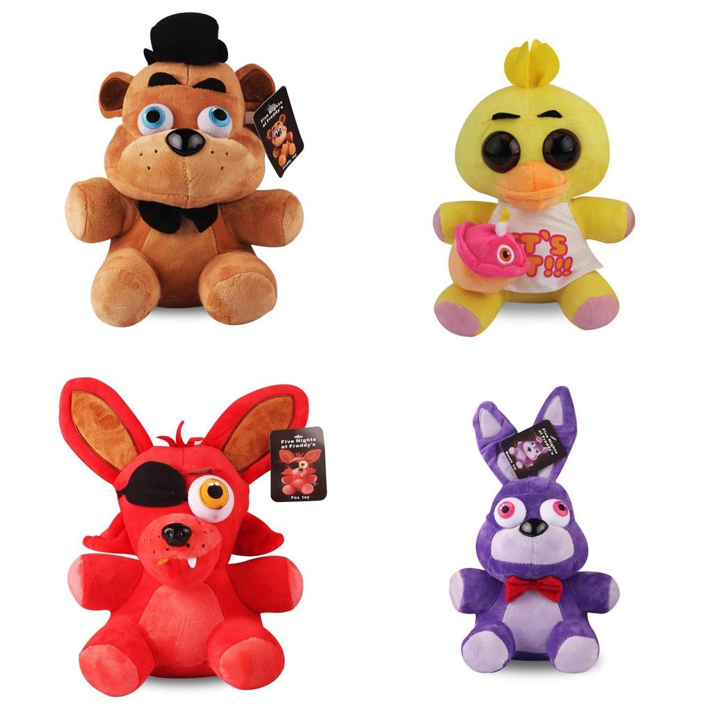 Fnaf Пять Ночей у Фредди Друзья Плюшевая Игрушка Мягкий Подарок 18/25см Желтый Коричневый Фиолетовый Синий Красный Белый