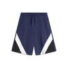 Li Ning Weekend Youth Color Block Straight Leg Lace Up Mid Rise Casual Shorts Men Shorts Deep-Navy AKSU613-2
