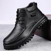 Универсальные мужские ботинки на щиколотку для отдыха, прогулки, нескользящие мужские базовые ботинки, классические мотоциклетные ботинки, натуральная кожа, высокие мужские туфли