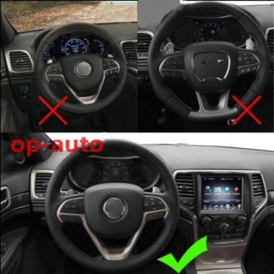 Красная декоративная накладка на руль для Jeep Grand Cherokee 2014+
