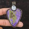 Purpurite Pendant Copper Wire Wrapped Pendant Handmade Pendant Rainbow Moonstone Jewelry Gift For Women Copper Wire Jewelry Gemstone Pendant