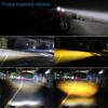 LED Yellow/White Motorcycle Driving Fog Lights Bar 2Pcs 5Inch Offroad Driving Lights Pod Light Work Auxiliary Lights Fit For Motorcycle Truck Vehicle