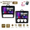 9-дюймовый автомобильный радиоприемник на базе Android для Ford Focus 2 3 Exi MT AT Mk2 Mk3 2004-2011 2Din GPS Carplay видеонавигационный экран черный 2 + 32 ГБ