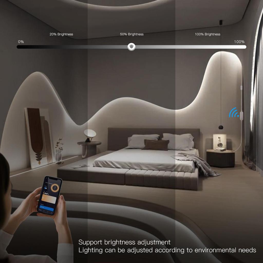 Smart ZigBee 3.0 USB 5V COB LED Strip Neon Light Work with Tuya HUB Bridge Echo Plus APP/Alexa Voice Control Ambiance TV Lights