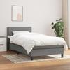 3139954 vidaXL Divan Bed with Mattress Dark Grey 100x200cm Fabric
