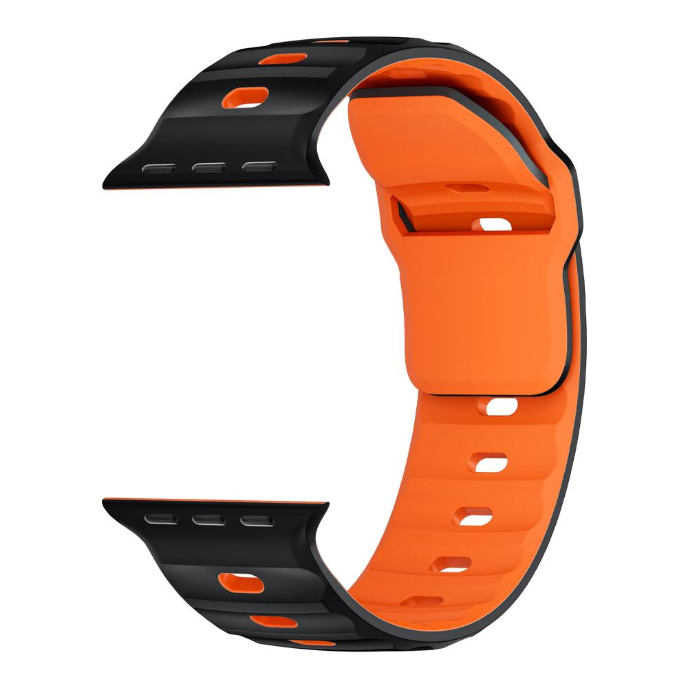 Ремешки для Apple Watch Ultra 2 Ремешок 49мм 45мм 46мм 44мм 42мм Прочный Спортивный Силиконовый Браслет ремешок IWatch Серии 10 SE 9 8 7 6
