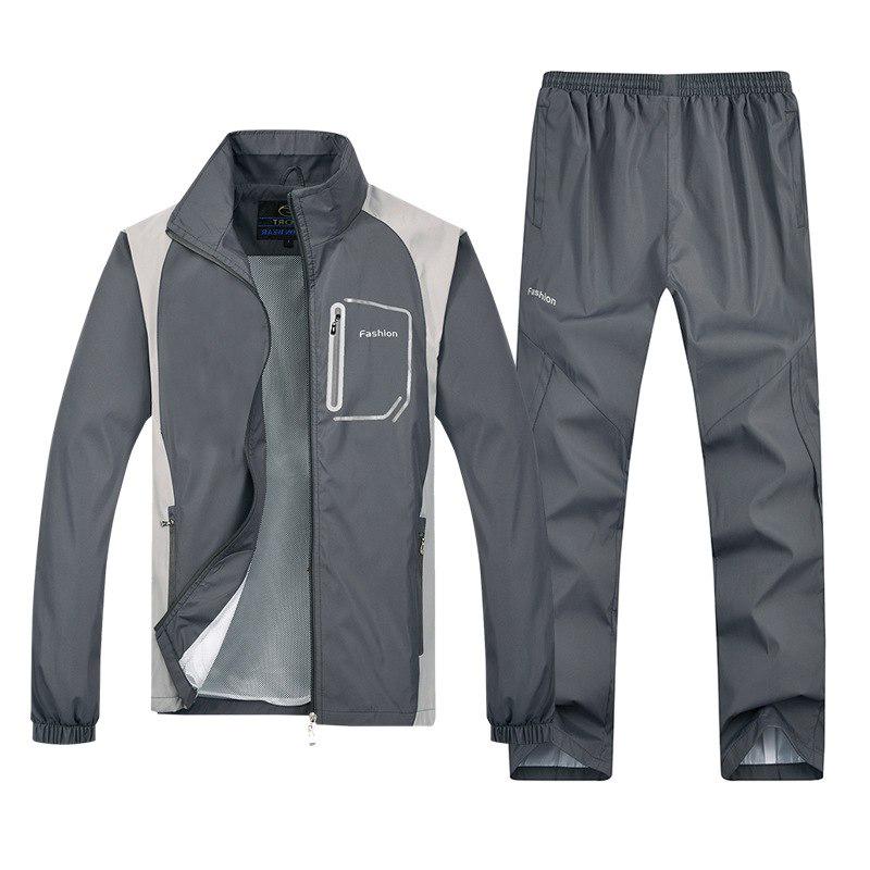 Men Outdoor Running Sport Suit Two Pcs/set Gym and Tracksuits for Men