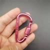 Outdoor Aluminum D Shape Locking Carabiner Keychain Backpack Clip Rope Hook for Camping Hiking Gear Accessories