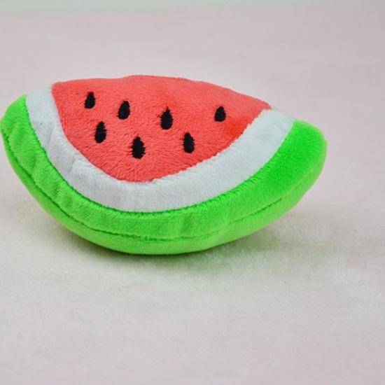 Dog Sound Toy Pet Cat Toy Watermelon Plush Toy Cat Supplies Entertainment and Boredom Relief