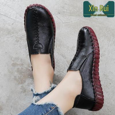 Женские туфли из натуральной кожи ручной работы для комфорта - Балетки на мягкой подошве для всех сезонов