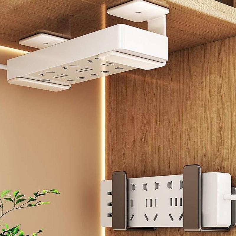 2/4/6Pcs Wall Mount Router Power Strip Holder No Drill Router Placement Rack Optical Modem Set-Top Box Bracket Storage Hook