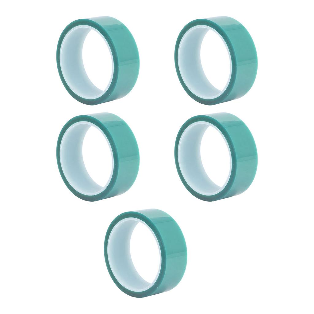 5 шт. Малярная лента зеленая ширина 33 мм длина 33 м защита от распыления покраски ПЭТ высокотемпературная лента