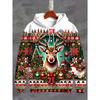 Full Print Christmas Santa Claus Elk Hoodie New In Men Women Casual Pullovers Sweatshirts Clothes Gift Snowman Pullovers