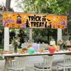 Spooky Witch & Ghost Halloween Yard Banner 17x78in, Outdoor Fence Garden Decor