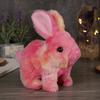 Длинношерстный кролик, электрическая плюшевая игрушка, мягкая плюшевая имитация, маленькая кукла-зверушка, батарейный интерактивный любимый подарок для детей