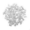 100 Pieces Ribbon Clip and Clamp Cable End , Sliver, 10mm