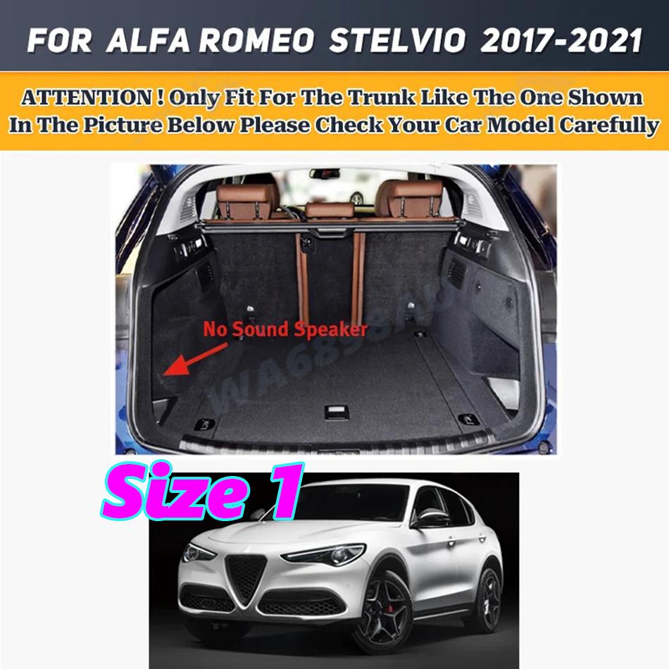 Индивидуальный высококачественный коврик в багажник автомобиля для Alfa Romeo Stelvio 2017 2018 2019 2020 2025 Аксессуары для интерьера Ковер Роскошный кожаный коврик