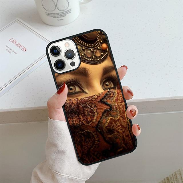 Исламский Хиджаб Девушка Глаз Королева Чехол для Телефона Для iPhone 17 Air 14 15 16 13 12 Чехол Для Apple Pro Max Plus