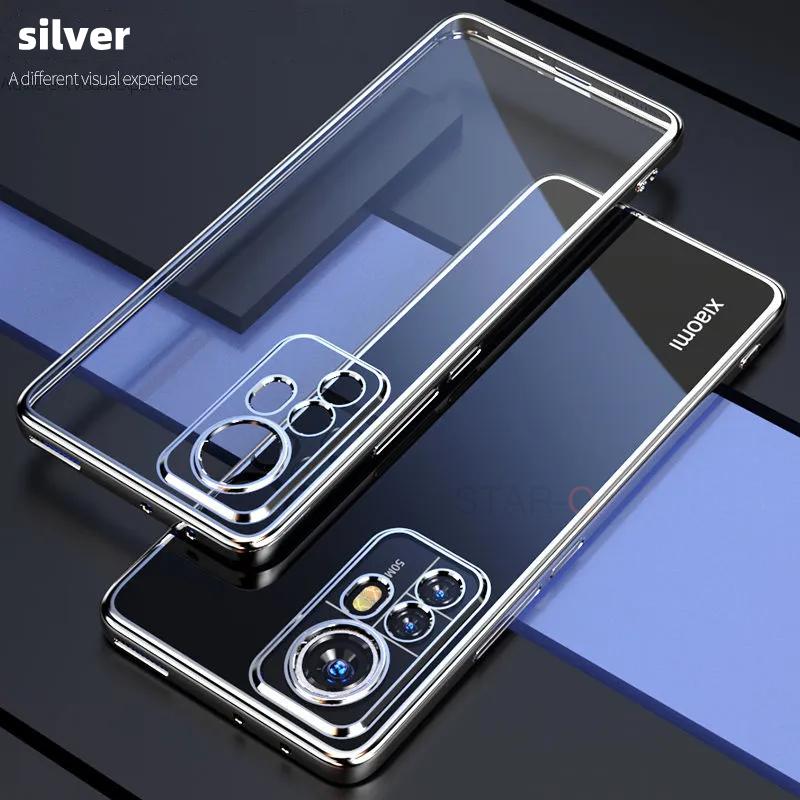 Luxury Transparent Plating Case For Xiaomi Mi 12t Pro 13 Xiaomi12 12 T 12tpro 5g 12x Original Clear Silicone Back Cover On Mi12