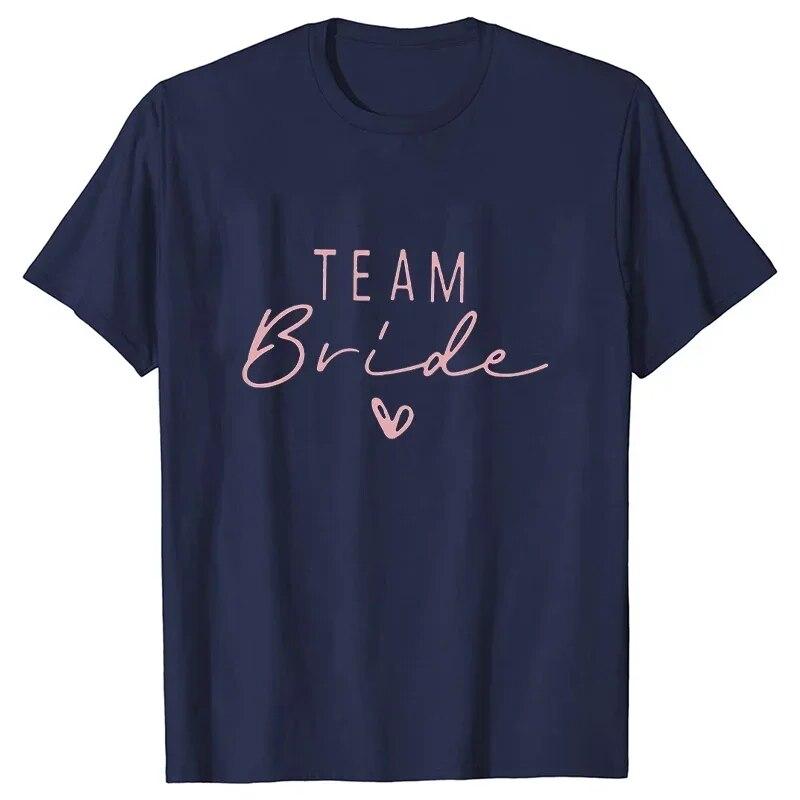 Футболки Team Bride Heart Evjf для девичника, женская футболка для девочек, свадебные топы, футболка FeUnisex, черная, розовая, белая, одежда, женские футболки, унисекс