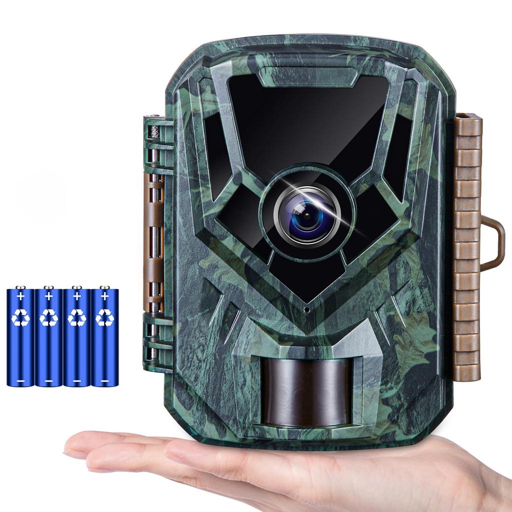 KJK Trail Miniature Security Wildlife Monitoring 36MP Still Battery Night Motion IP66 Waterproof Outdoor Indoor Surveillance 32GB Memory Card Included