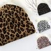 Леопардовый принт жаккардовая шляпа без полей повседневная модная осень-зима толстая теплая шляпа унисекс хип-хоп ретро черепа вязаная шапка