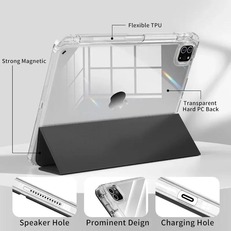 Acrylic Transparent Funda Shockproof Cover Case – for IPad 11th A16, Pro Air 11 M3 M2 M4 2025 9 8 7 6 5 4, 10 Th, Mini 7 6
