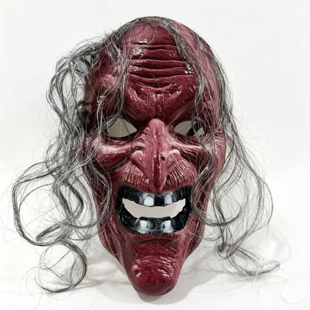 Creativity Scary Witch Mask Realistic Full Face Mask Novelty Halloween Witch Mask Male Female