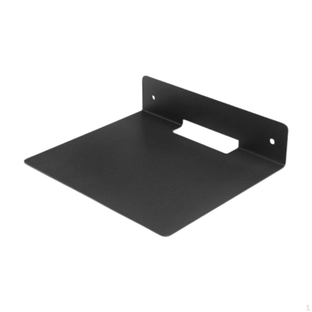 Speaker Wall Mount Float Metal Shelf Cable Management L Shaped Bracket Black for Toy Books