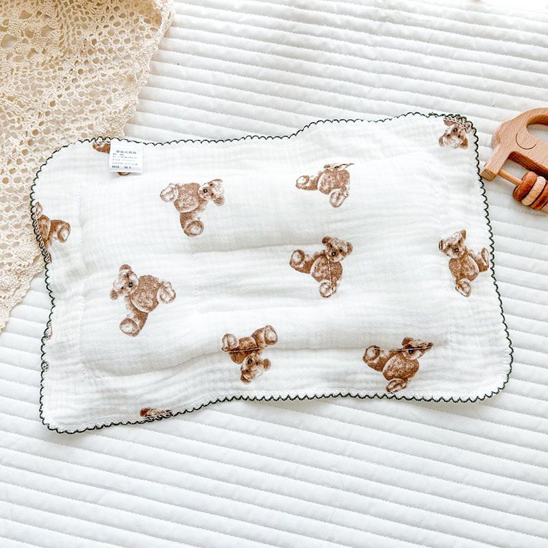 Подушка для младенца из марли, подушка для коррекции формы тела младенца, для новорожденных 0-3 месяцев, подголовник с защитой от искривления головы, дышащий